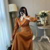 Đầm Tiệc Tone Đen Dáng Dài Thanh Lịch - VADLADY