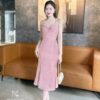 Đầm Dạ Tweed Hai Dây Ôm Đuôi Cá Mới Nhất - VADLADY