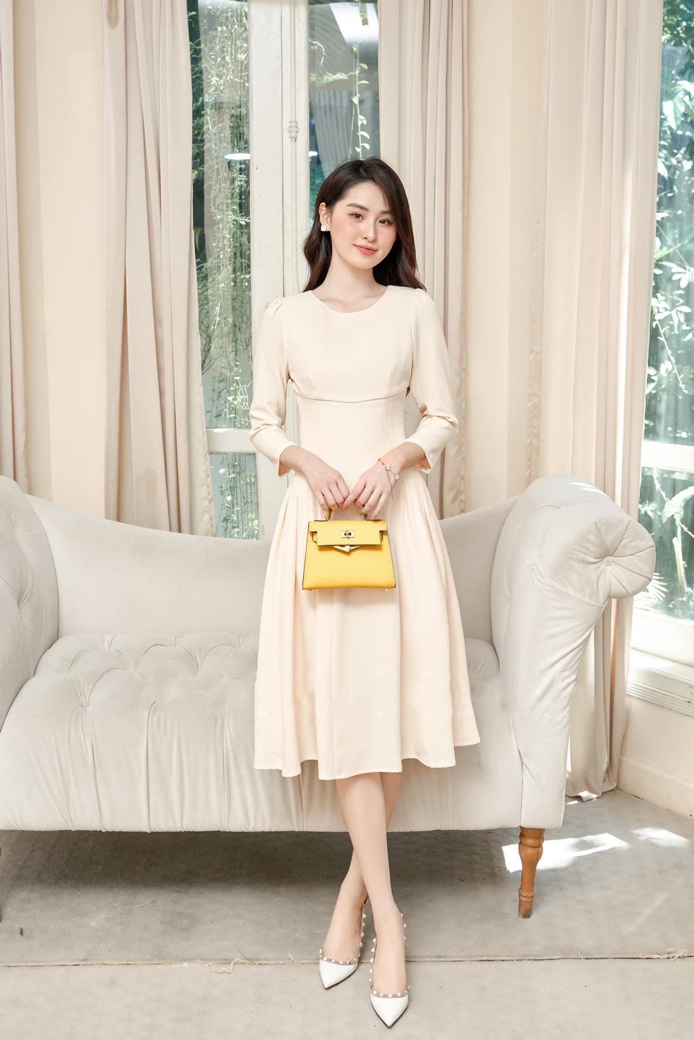 váy Tết đính nơ cổ Hoàng Túc | Shopee Việt Nam