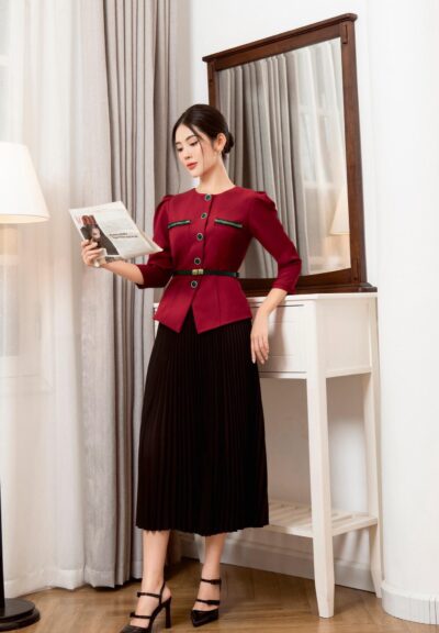 Set Áo Peplum Và Chân váy Tay Lỡ Thanh Lịch - VADLADY