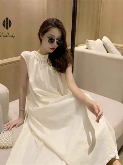 Set Đầm Váy Hở Lưng Sang Trọng Tone Trắng Yêu Kiều - VADLADY