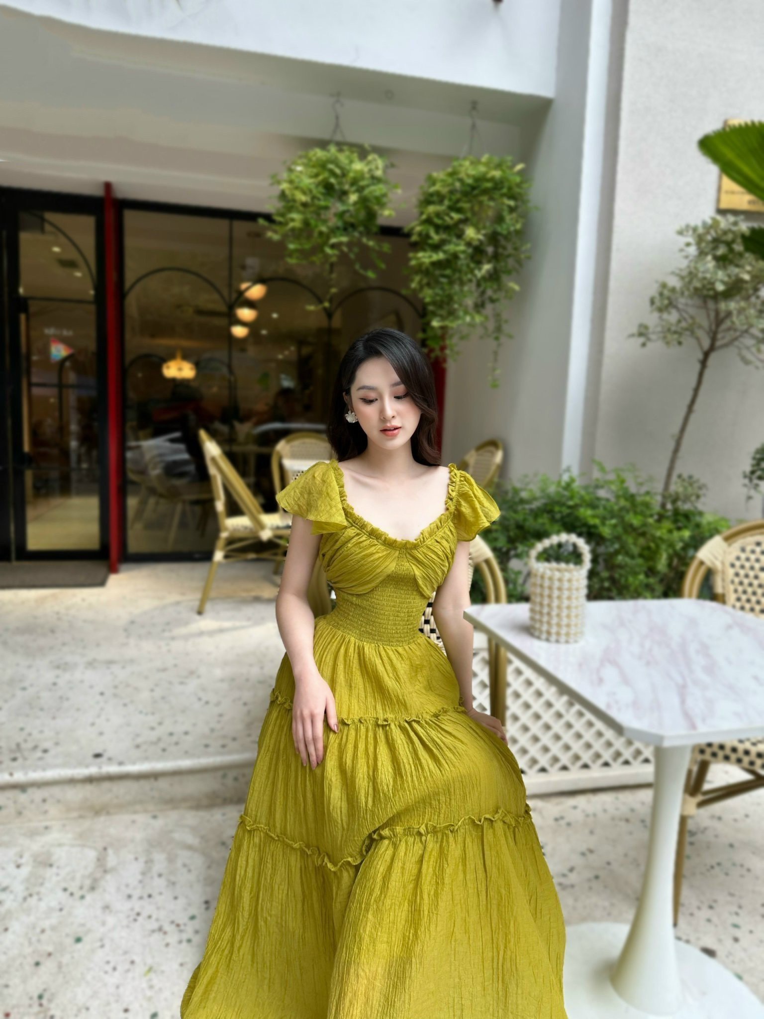 Mẫu váy cưới màu vàng siêu hot - Tài Lộc Wedding