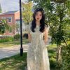 Đầm/Váy Tơ Nhận In Cao Cấp Thanh Lịch Cho Quý Cô - VADLADY