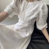 Đầm/Váy Đẹp Chất Liệu Linen Trắng Có Lót Form Dáng Thanh Lịch Thời Trang Nữ VADLADY