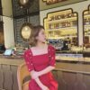 Đầm Thiết Kế Chất Liệu Manggo Ý Đỏ Sang Trọng Yêu Kiều Thời Trang Nữ - VADLADY