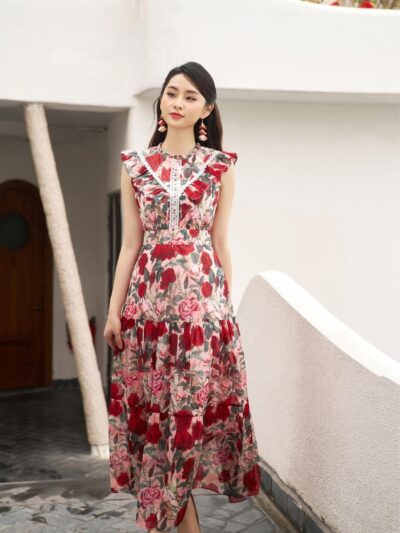 Đầm/Váy Đẹp Thiết Kế Hoa Sang Trọng Thời Trang Nữ - VADLADY