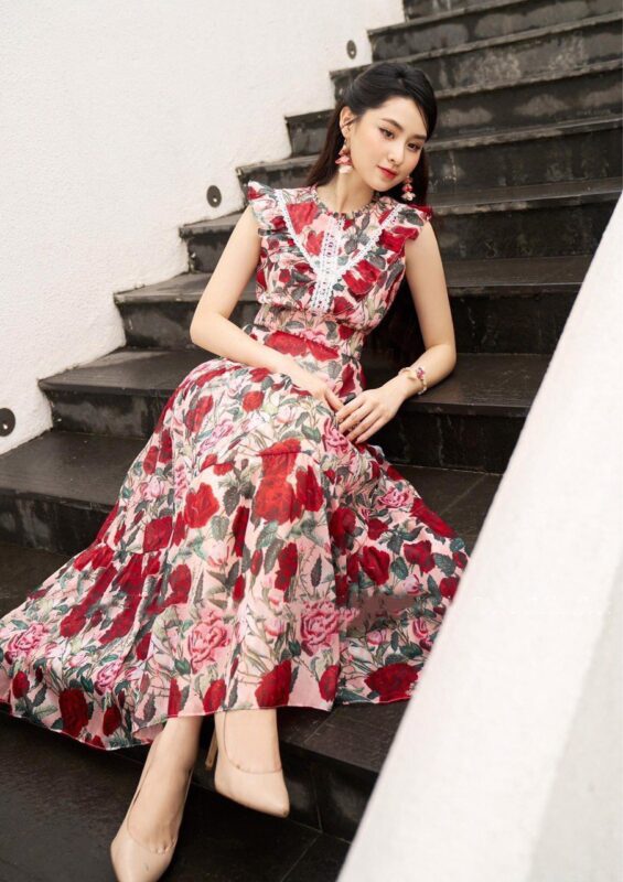 🌸Hàng Quảng Châu🌸Váy Công Chúa Thêu Bướm Tay Ren Nhẹ Nhàng Nữ Tính🌸 Váy  Thiết Kế - Đầm, váy nữ | ThờiTrangNữ.vn