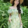 Đầm/Váy Hoa Đẹp Chất Liệu Tơ Óng Form Dáng Thanh Lịch - VADLADY