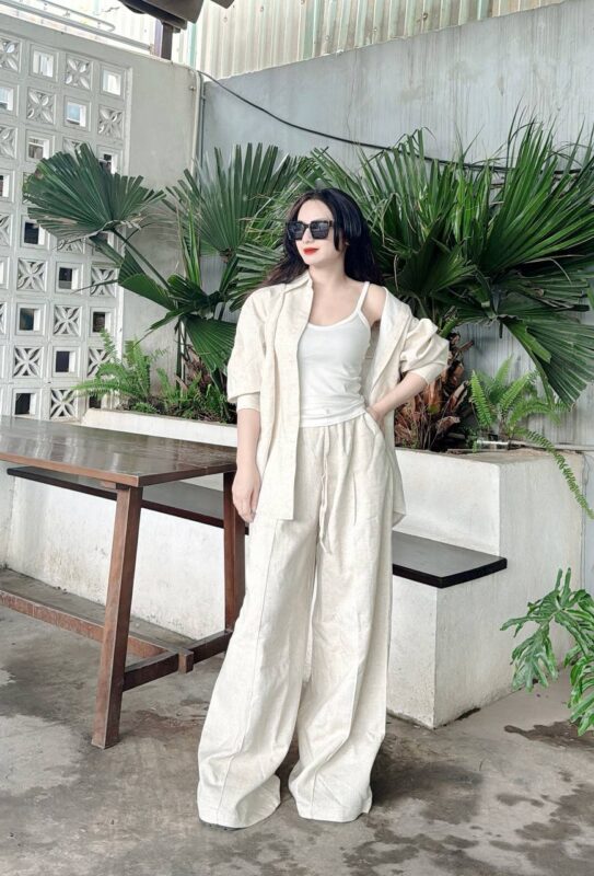 Set Bộ Linen Tự Nhiên Form Rộng Nhẹ Nhàng - VADLADY