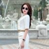 Set Vest Thiết Kế Cộc Tay Viền Nhũ Vàng Hottrend 2024 - VADLADY