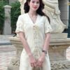 Đầm Đẹp Thiết Kế Dạ Tweed Dáng Lửng - VADLADY