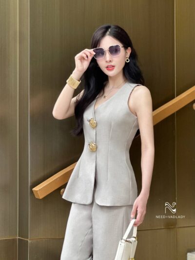 Set vest Ống Quần Loe Cá Tính Thời Thượng - VADLADY