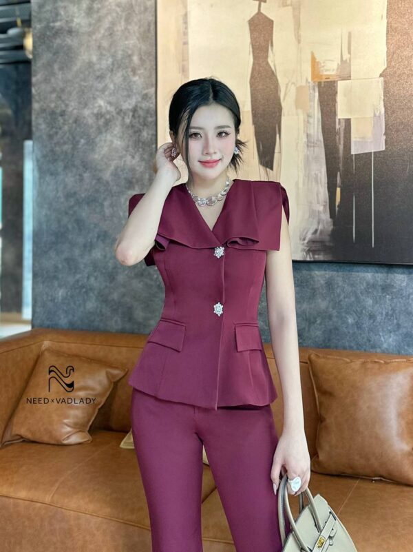 Set/Bộ Vest Dáng Ôm Quần Ống Loe Thời Thượng - VADLADY