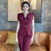 Set/Bộ Vest Dáng Ôm Quần Ống Loe Thời Thượng - VADLADY