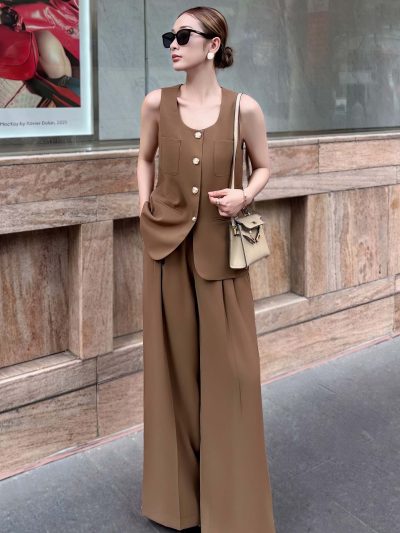 Set Áo Gile Quần Suông Dài Công Sở Thanh Lịch - VADLADY