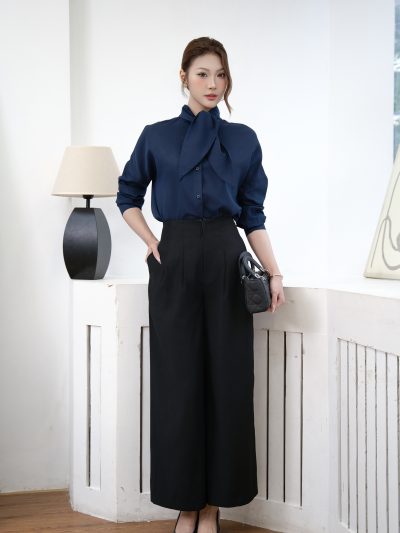 Set Đồ Nữ Thanh Lịch Áo Sơ Mi Quần Ống Rộng - VADLADY