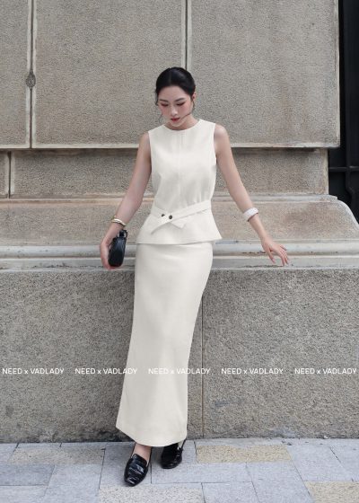 Set Đồ Công Sở Màu Trắng Dáng Dài Thanh Lịch – VADLADY