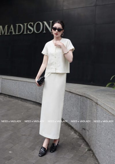 Set Áo Váy Chéo Nhật Phối Ren Nữ Tính - VADLADY