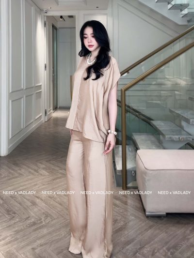 Set Đồ Công Sở Quần Ống Rộng Thanh Lịch - VADLADY
