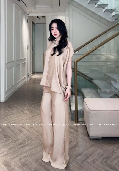 Set Đồ Công Sở Quần Ống Rộng Thanh Lịch - VADLADY